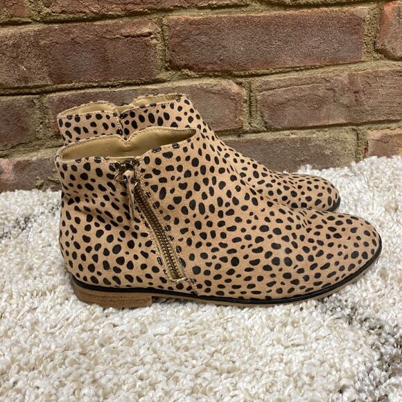 Cat & Jack Leopard Booties Size 5 - Picture 2 of 9